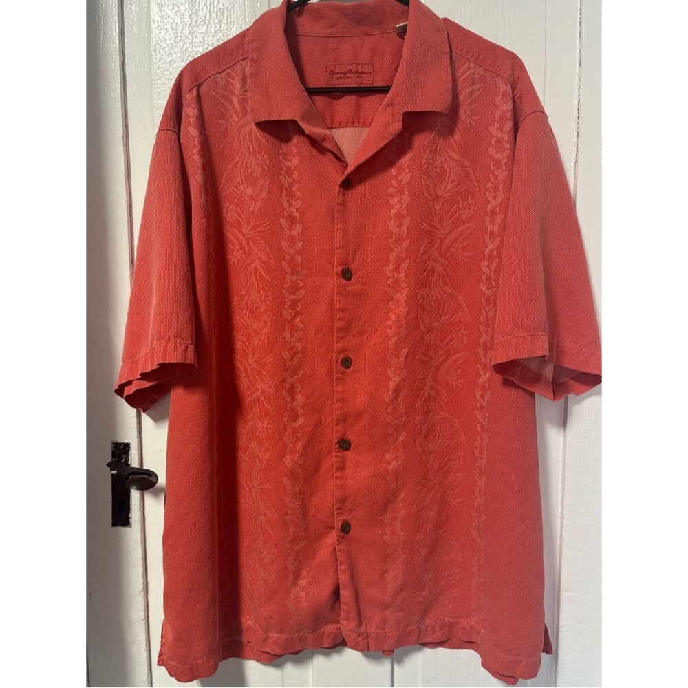 Tommy Bahama Luxe Border Silk Camp Shirt size XXL